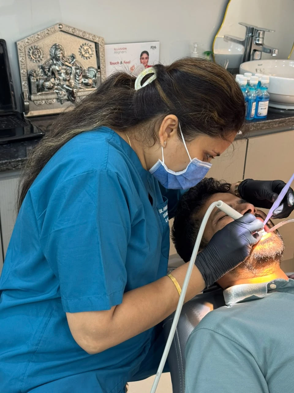 Happy patient at Gupta Dental Clinic
