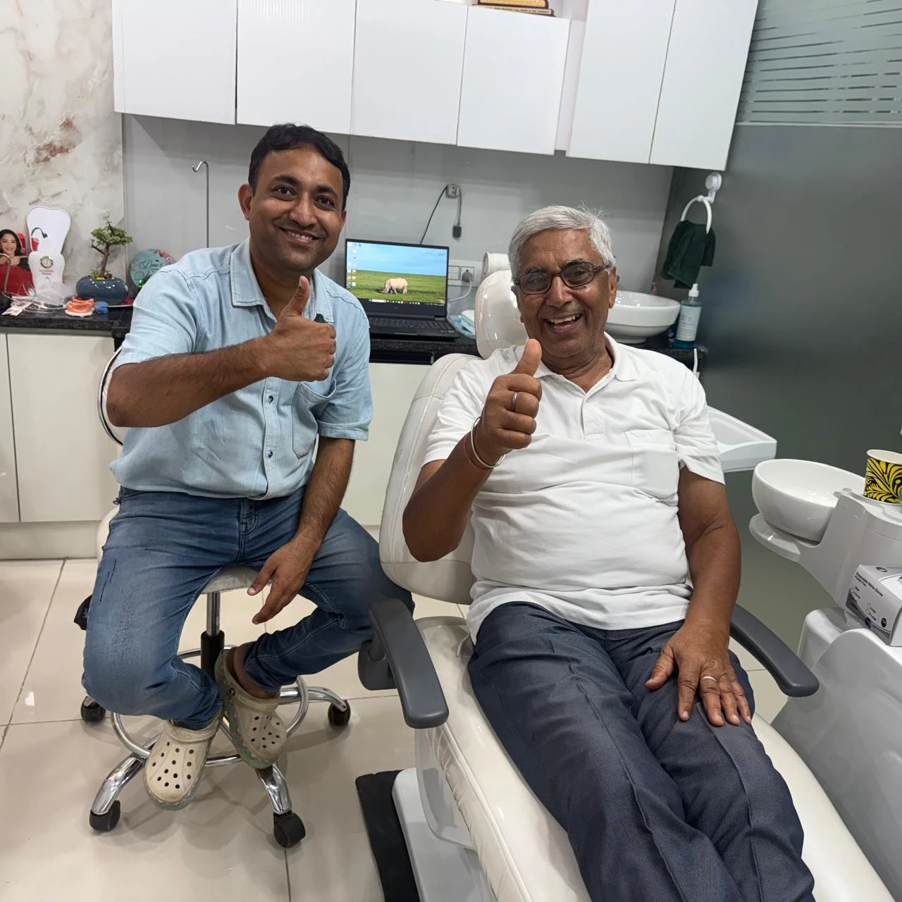 Happy patient at Gupta Dental Clinic
